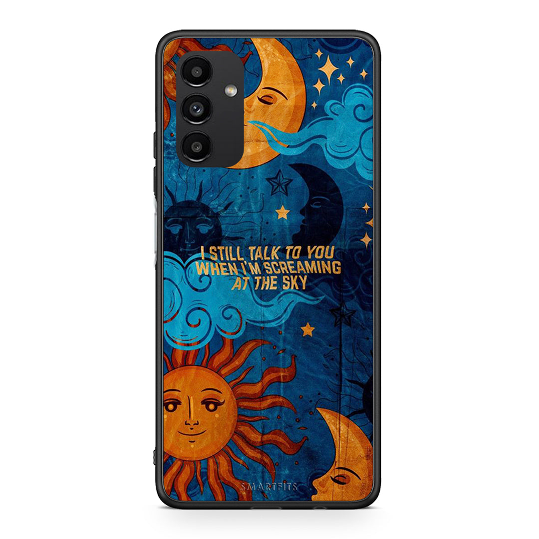 Samsung A04s Screaming Sky θήκη από τη Smartfits με σχέδιο στο πίσω μέρος και μαύρο περίβλημα | Smartphone case with colorful back and black bezels by Smartfits