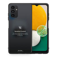 Thumbnail for Θήκη Samsung A04s Sensitive Content από τη Smartfits με σχέδιο στο πίσω μέρος και μαύρο περίβλημα | Samsung A04s Sensitive Content case with colorful back and black bezels