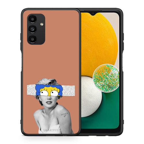 Θήκη Samsung A04s Sim Merilyn από τη Smartfits με σχέδιο στο πίσω μέρος και μαύρο περίβλημα | Samsung A04s Sim Merilyn case with colorful back and black bezels