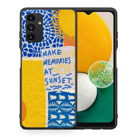 Thumbnail for Θήκη Samsung A04s Sunset Memories από τη Smartfits με σχέδιο στο πίσω μέρος και μαύρο περίβλημα | Samsung A04s Sunset Memories case with colorful back and black bezels