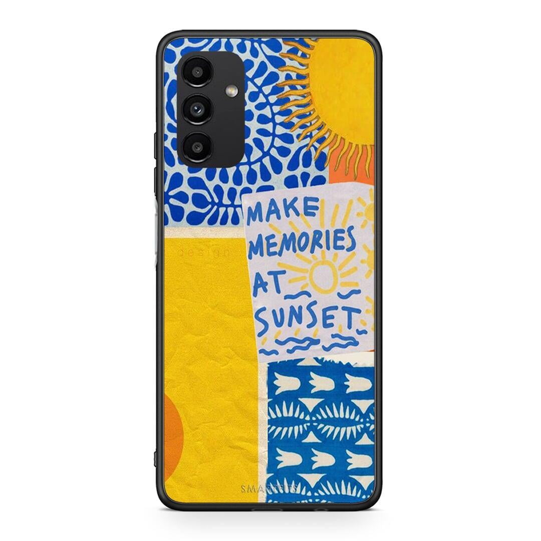 Samsung A13 5G Sunset Memories Θήκη από τη Smartfits με σχέδιο στο πίσω μέρος και μαύρο περίβλημα | Smartphone case with colorful back and black bezels by Smartfits