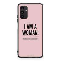 Thumbnail for Samsung A04s Superpower Woman θήκη από τη Smartfits με σχέδιο στο πίσω μέρος και μαύρο περίβλημα | Smartphone case with colorful back and black bezels by Smartfits