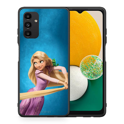 Θήκη Αγίου Βαλεντίνου Samsung A04s Tangled 2 από τη Smartfits με σχέδιο στο πίσω μέρος και μαύρο περίβλημα | Samsung A04s Tangled 2 case with colorful back and black bezels