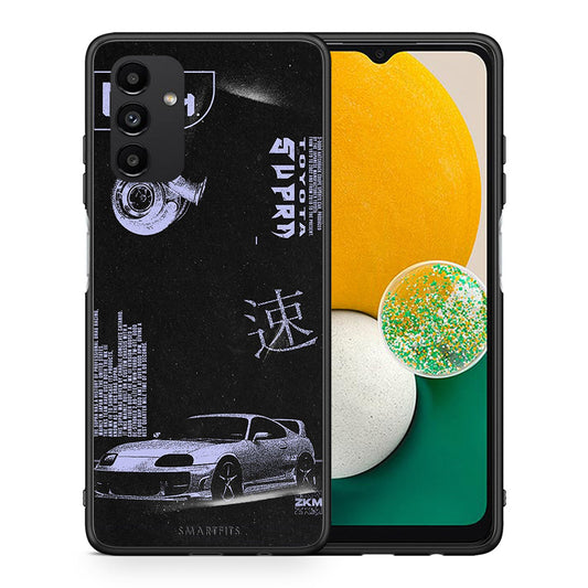 Θήκη Αγίου Βαλεντίνου Samsung A13 5G Tokyo Drift από τη Smartfits με σχέδιο στο πίσω μέρος και μαύρο περίβλημα | Samsung A13 5G Tokyo Drift case with colorful back and black bezels