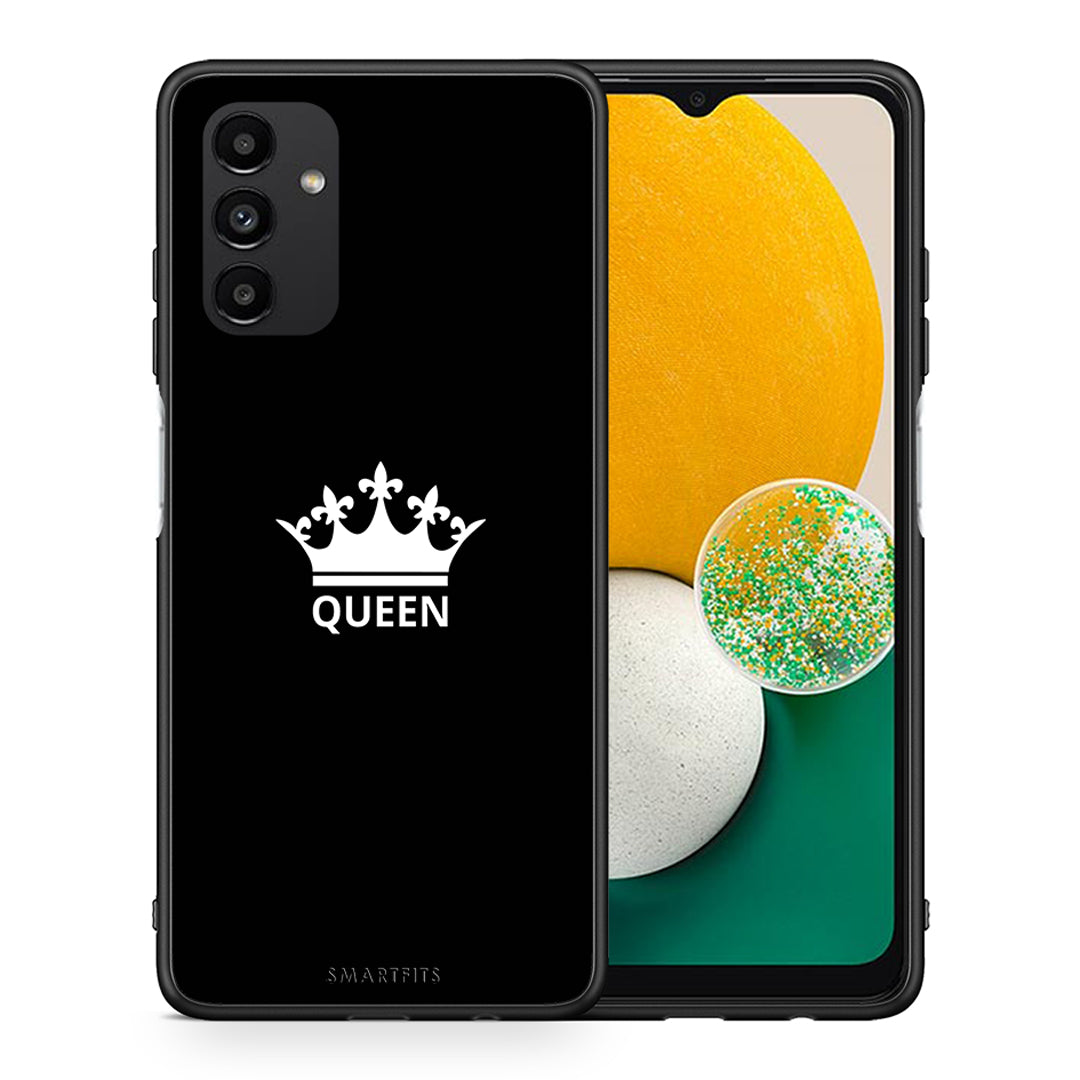 Θήκη Samsung A13 5G Queen Valentine από τη Smartfits με σχέδιο στο πίσω μέρος και μαύρο περίβλημα | Samsung A13 5G Queen Valentine case with colorful back and black bezels
