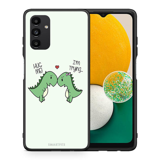 Θήκη Samsung A13 5G Rex Valentine από τη Smartfits με σχέδιο στο πίσω μέρος και μαύρο περίβλημα | Samsung A13 5G Rex Valentine case with colorful back and black bezels
