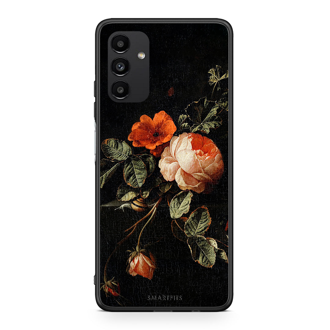 Samsung A04s Vintage Roses θήκη από τη Smartfits με σχέδιο στο πίσω μέρος και μαύρο περίβλημα | Smartphone case with colorful back and black bezels by Smartfits