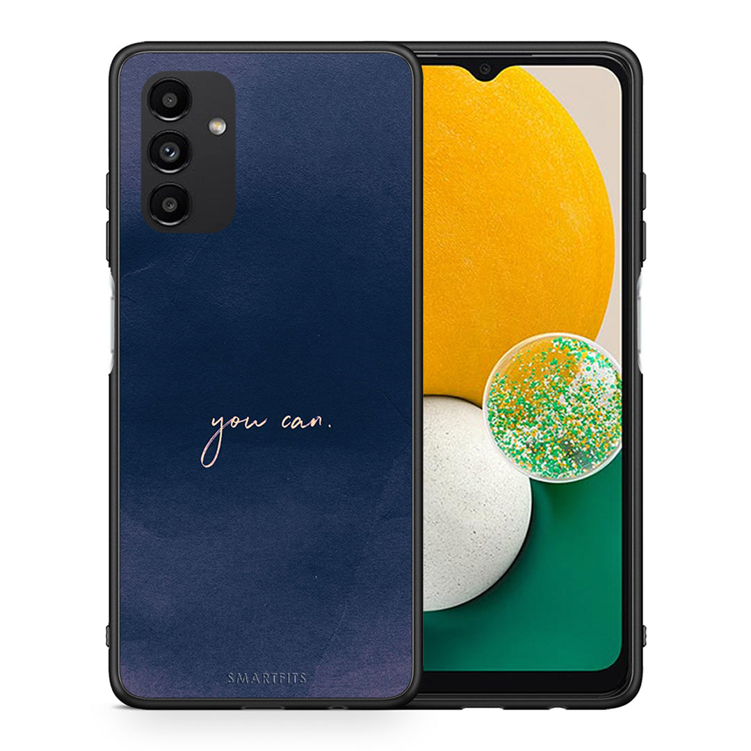 Θήκη Samsung A13 5G You Can από τη Smartfits με σχέδιο στο πίσω μέρος και μαύρο περίβλημα | Samsung A13 5G You Can case with colorful back and black bezels