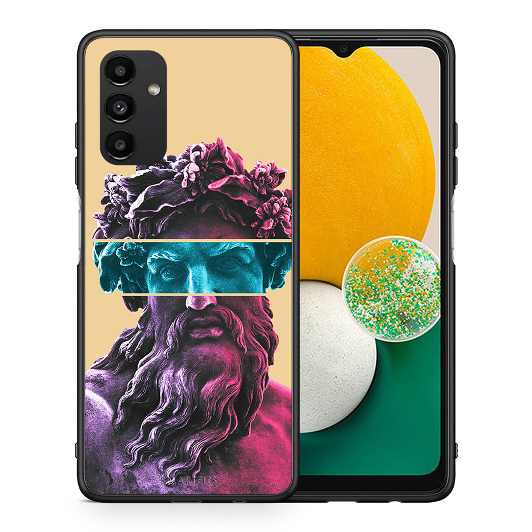 Θήκη Αγίου Βαλεντίνου Samsung A04s Zeus Art από τη Smartfits με σχέδιο στο πίσω μέρος και μαύρο περίβλημα | Samsung A04s Zeus Art case with colorful back and black bezels