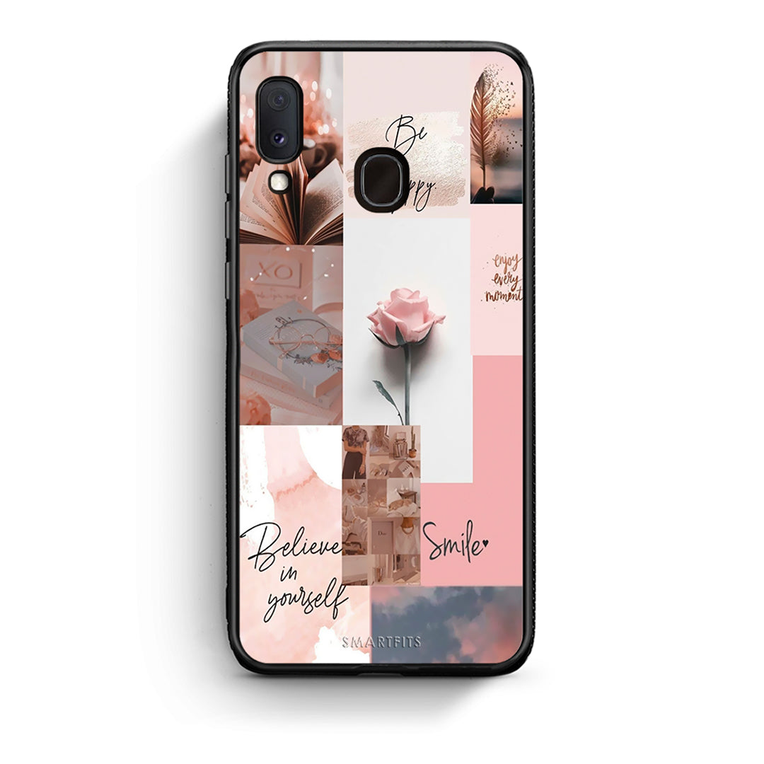 Samsung Galaxy M20 Aesthetic Collage θήκη από τη Smartfits με σχέδιο στο πίσω μέρος και μαύρο περίβλημα | Smartphone case with colorful back and black bezels by Smartfits