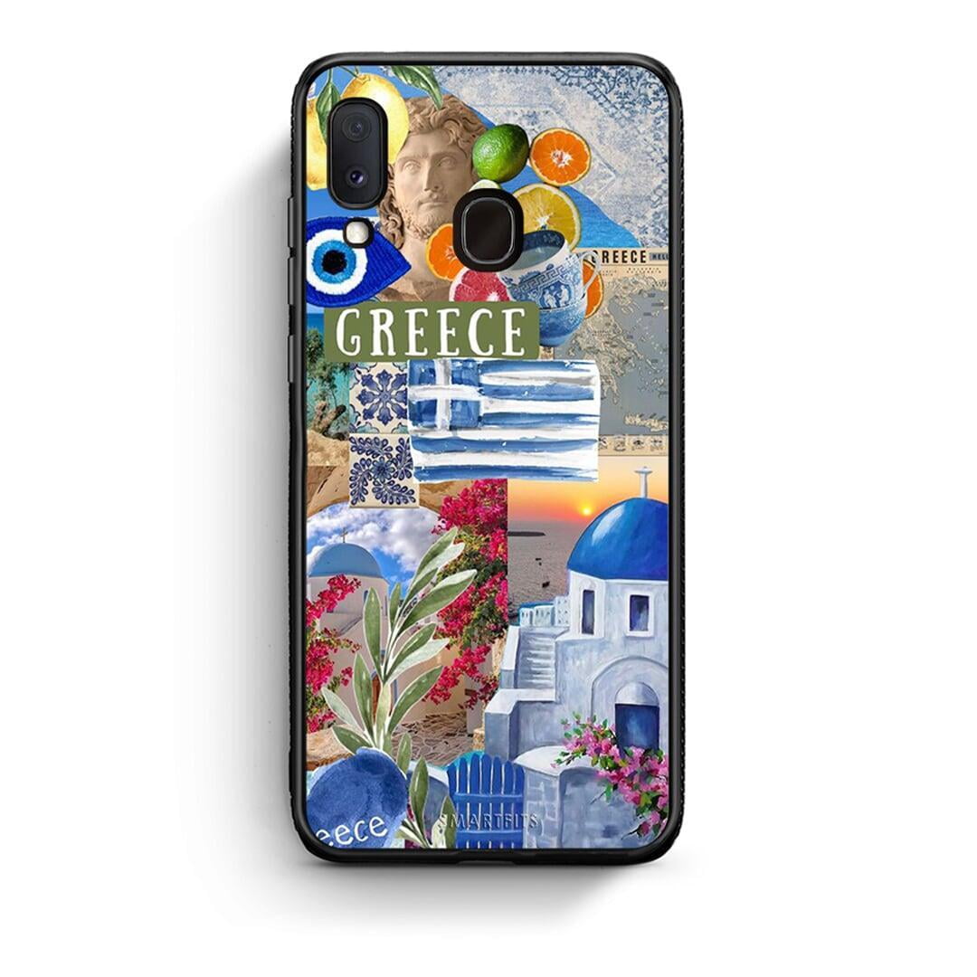 Samsung Galaxy M20 All Greek Θήκη από τη Smartfits με σχέδιο στο πίσω μέρος και μαύρο περίβλημα | Smartphone case with colorful back and black bezels by Smartfits