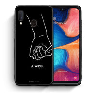 Thumbnail for Θήκη Αγίου Βαλεντίνου Samsung A20e Always & Forever 1 από τη Smartfits με σχέδιο στο πίσω μέρος και μαύρο περίβλημα | Samsung A20e Always & Forever 1 case with colorful back and black bezels