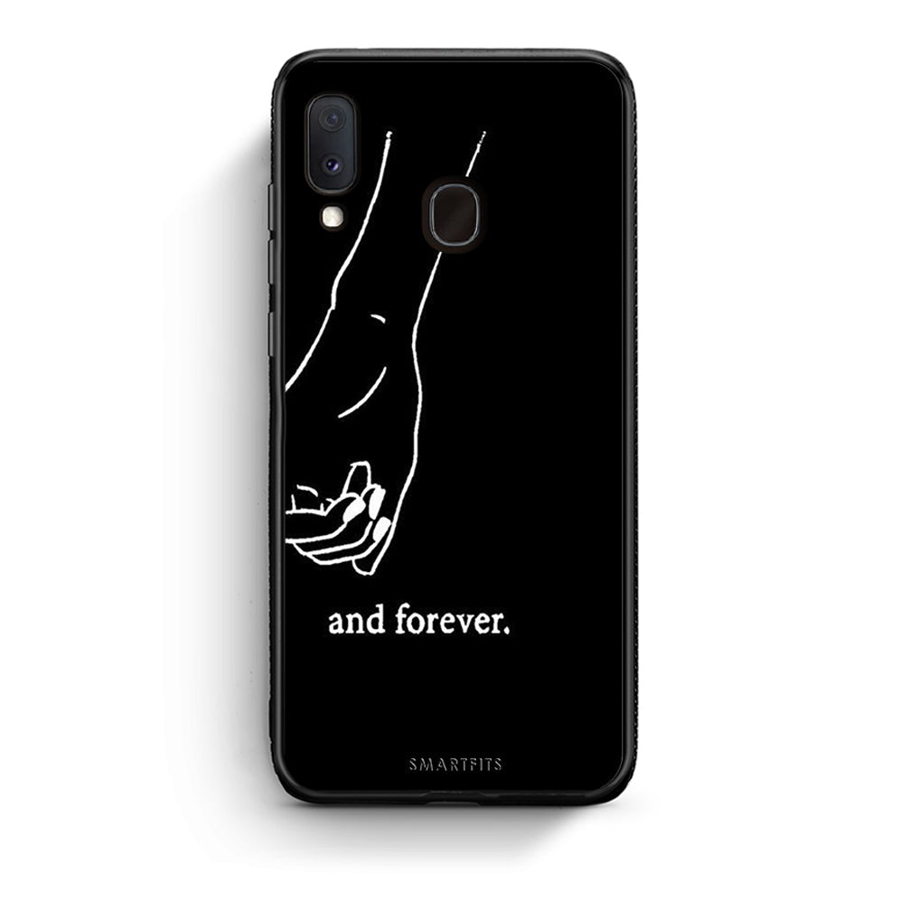 Samsung A20e Always & Forever 2 Θήκη Αγίου Βαλεντίνου από τη Smartfits με σχέδιο στο πίσω μέρος και μαύρο περίβλημα | Smartphone case with colorful back and black bezels by Smartfits