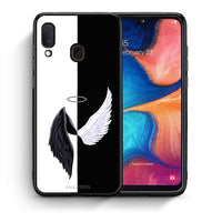 Thumbnail for Θήκη Samsung Galaxy A30 Angels Demons από τη Smartfits με σχέδιο στο πίσω μέρος και μαύρο περίβλημα | Samsung Galaxy A30 Angels Demons case with colorful back and black bezels
