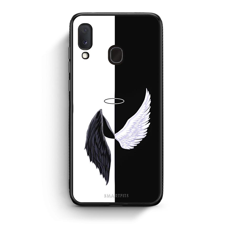 Samsung A20e Angels Demons θήκη από τη Smartfits με σχέδιο στο πίσω μέρος και μαύρο περίβλημα | Smartphone case with colorful back and black bezels by Smartfits