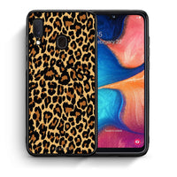 Thumbnail for Θήκη Samsung Galaxy A30 Leopard Animal από τη Smartfits με σχέδιο στο πίσω μέρος και μαύρο περίβλημα | Samsung Galaxy A30 Leopard Animal case with colorful back and black bezels