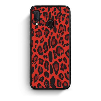 4 - Samsung A20e Red Leopard Animal case, cover, bumper