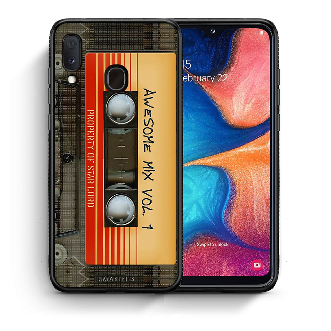 Θήκη Samsung Galaxy M20 Awesome Mix από τη Smartfits με σχέδιο στο πίσω μέρος και μαύρο περίβλημα | Samsung Galaxy M20 Awesome Mix case with colorful back and black bezels