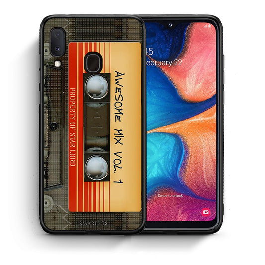 Θήκη Samsung Galaxy M20 Awesome Mix από τη Smartfits με σχέδιο στο πίσω μέρος και μαύρο περίβλημα | Samsung Galaxy M20 Awesome Mix case with colorful back and black bezels