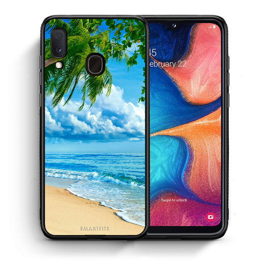 Θήκη Samsung Galaxy M20 Beautiful Beach από τη Smartfits με σχέδιο στο πίσω μέρος και μαύρο περίβλημα | Samsung Galaxy M20 Beautiful Beach case with colorful back and black bezels