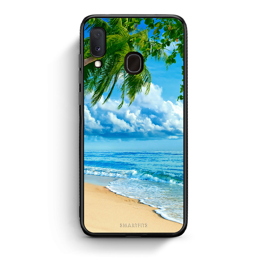 Samsung Galaxy A30 Beautiful Beach θήκη από τη Smartfits με σχέδιο στο πίσω μέρος και μαύρο περίβλημα | Smartphone case with colorful back and black bezels by Smartfits