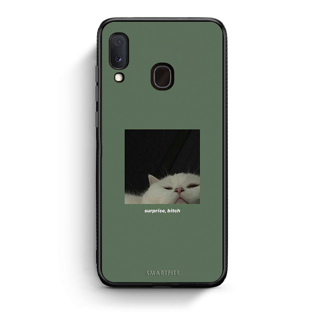 Samsung Galaxy A30 Bitch Surprise θήκη από τη Smartfits με σχέδιο στο πίσω μέρος και μαύρο περίβλημα | Smartphone case with colorful back and black bezels by Smartfits