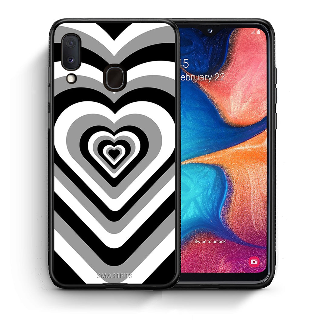 Θήκη Samsung Galaxy M20 Black Hearts από τη Smartfits με σχέδιο στο πίσω μέρος και μαύρο περίβλημα | Samsung Galaxy M20 Black Hearts case with colorful back and black bezels