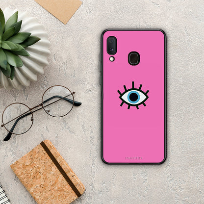 Blue Eye Pink - Samsung Galaxy M20 θήκη