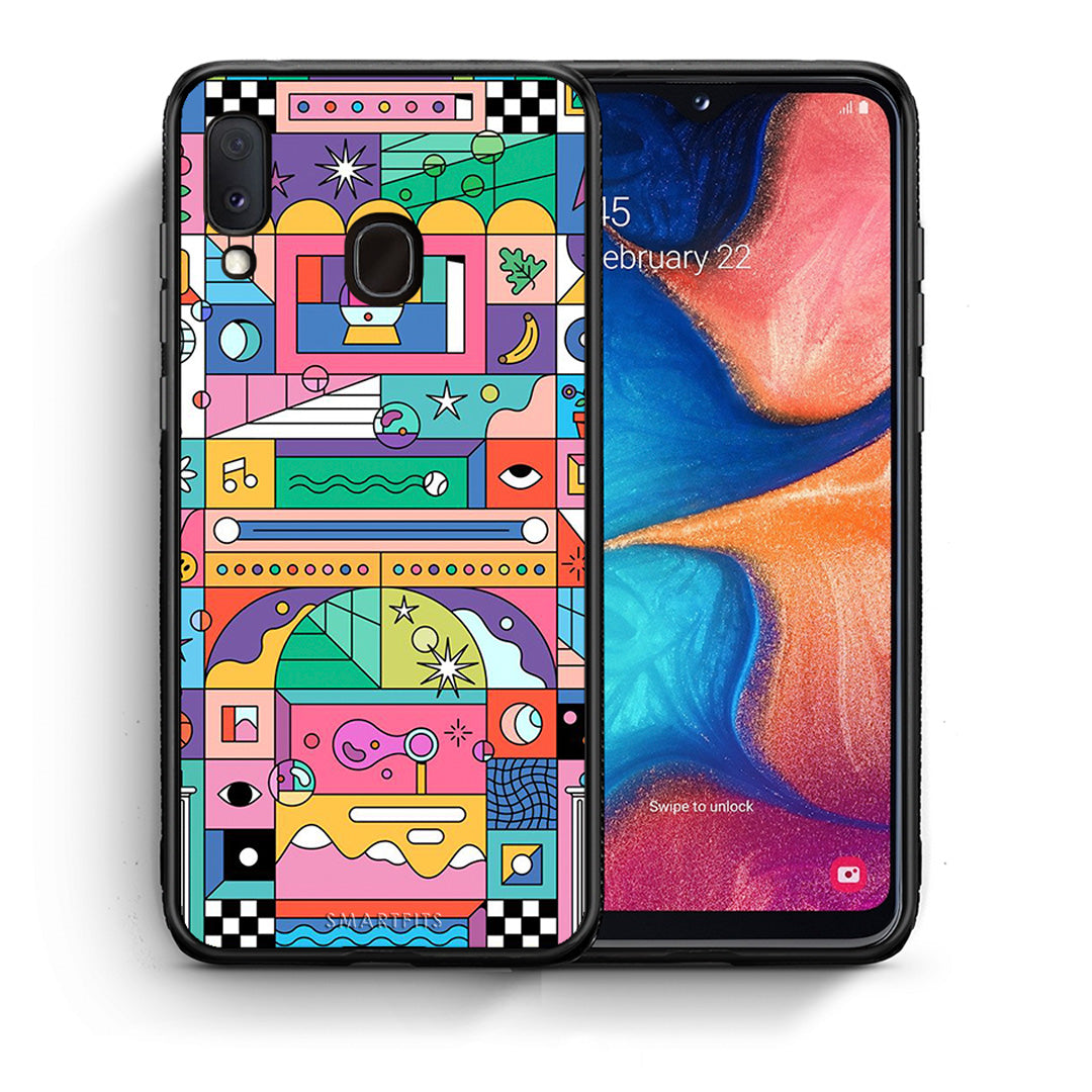 Θήκη Samsung Galaxy M20 Bubbles Soap από τη Smartfits με σχέδιο στο πίσω μέρος και μαύρο περίβλημα | Samsung Galaxy M20 Bubbles Soap case with colorful back and black bezels