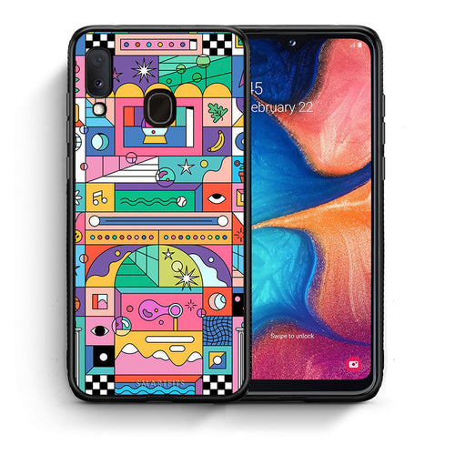 Θήκη Samsung Galaxy M20 Bubbles Soap από τη Smartfits με σχέδιο στο πίσω μέρος και μαύρο περίβλημα | Samsung Galaxy M20 Bubbles Soap case with colorful back and black bezels
