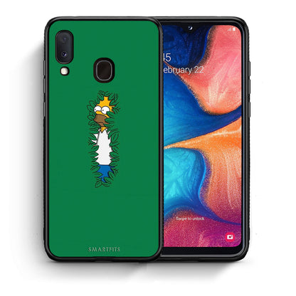 Θήκη Αγίου Βαλεντίνου Samsung Galaxy A30 Bush Man από τη Smartfits με σχέδιο στο πίσω μέρος και μαύρο περίβλημα | Samsung Galaxy A30 Bush Man case with colorful back and black bezels