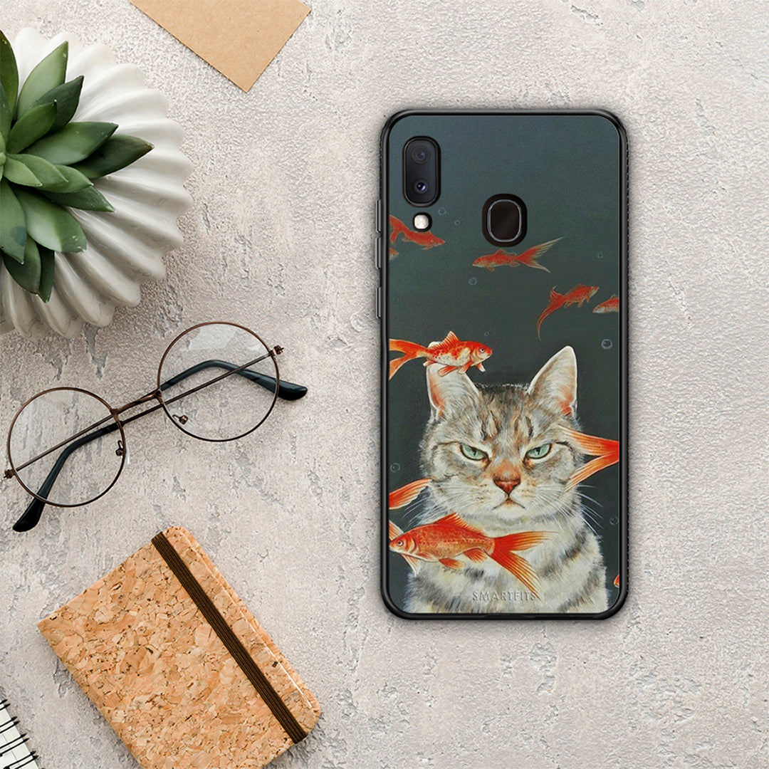Cat Goldfish - Samsung Galaxy A20e θήκη