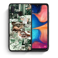 Thumbnail for Θήκη Αγίου Βαλεντίνου Samsung A20e Collage Dude από τη Smartfits με σχέδιο στο πίσω μέρος και μαύρο περίβλημα | Samsung A20e Collage Dude case with colorful back and black bezels