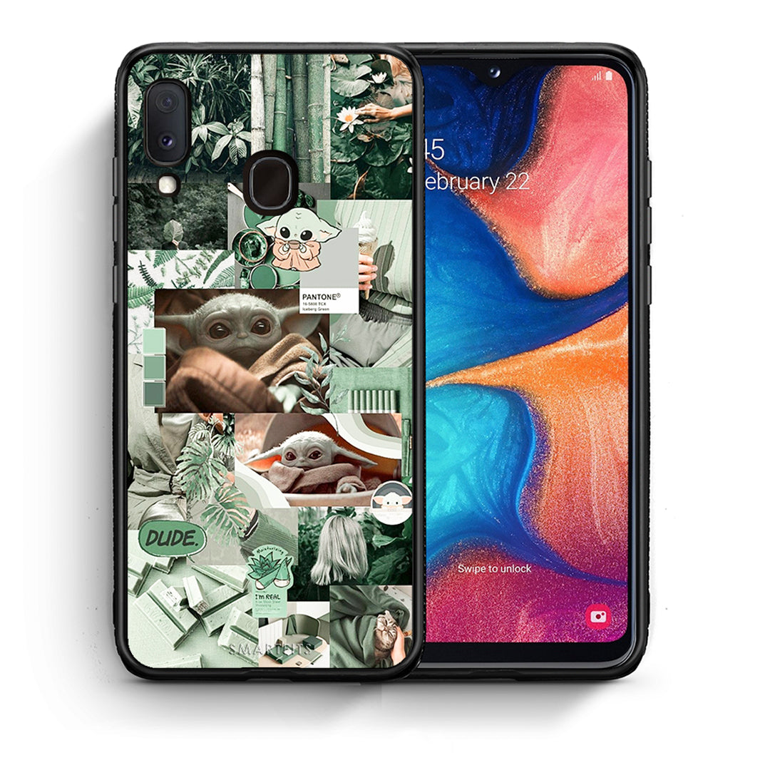 Θήκη Αγίου Βαλεντίνου Samsung Galaxy A30 Collage Dude από τη Smartfits με σχέδιο στο πίσω μέρος και μαύρο περίβλημα | Samsung Galaxy A30 Collage Dude case with colorful back and black bezels
