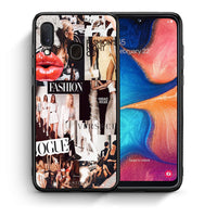 Thumbnail for Θήκη Αγίου Βαλεντίνου Samsung Galaxy M20 Collage Fashion από τη Smartfits με σχέδιο στο πίσω μέρος και μαύρο περίβλημα | Samsung Galaxy M20 Collage Fashion case with colorful back and black bezels
