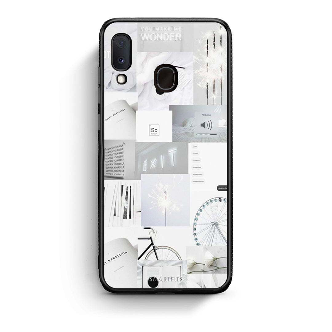 Samsung A20e Collage Make Me Wonder Θήκη Αγίου Βαλεντίνου από τη Smartfits με σχέδιο στο πίσω μέρος και μαύρο περίβλημα | Smartphone case with colorful back and black bezels by Smartfits