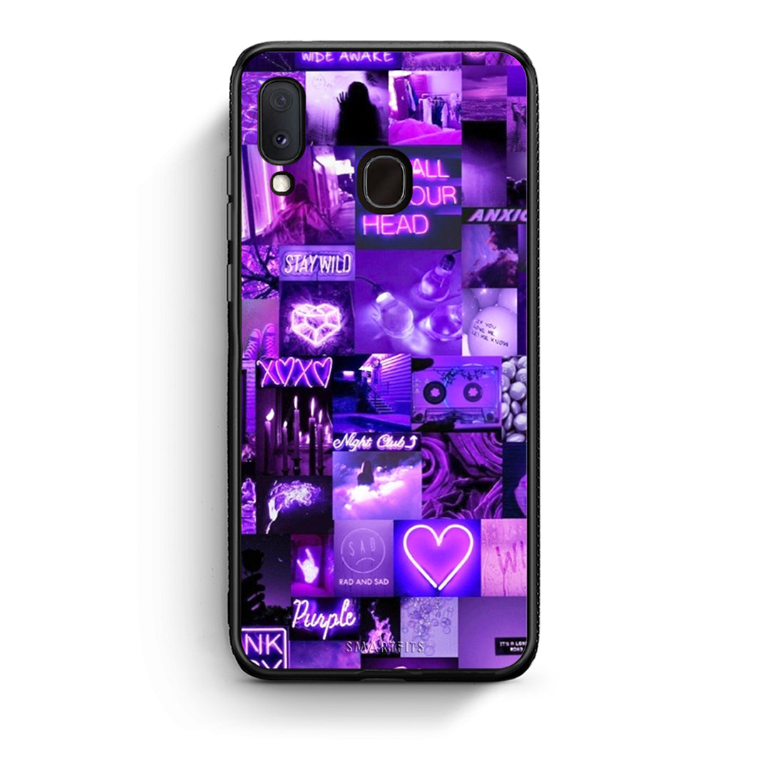 Samsung A20e Collage Stay Wild Θήκη Αγίου Βαλεντίνου από τη Smartfits με σχέδιο στο πίσω μέρος και μαύρο περίβλημα | Smartphone case with colorful back and black bezels by Smartfits