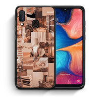 Thumbnail for Θήκη Αγίου Βαλεντίνου Samsung A20e Collage You Can από τη Smartfits με σχέδιο στο πίσω μέρος και μαύρο περίβλημα | Samsung A20e Collage You Can case with colorful back and black bezels