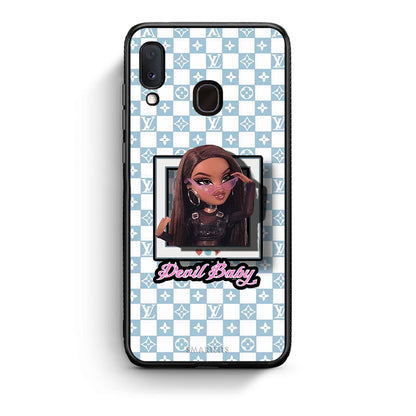 Samsung Galaxy A30 Devil Baby Θήκη Αγίου Βαλεντίνου από τη Smartfits με σχέδιο στο πίσω μέρος και μαύρο περίβλημα | Smartphone case with colorful back and black bezels by Smartfits