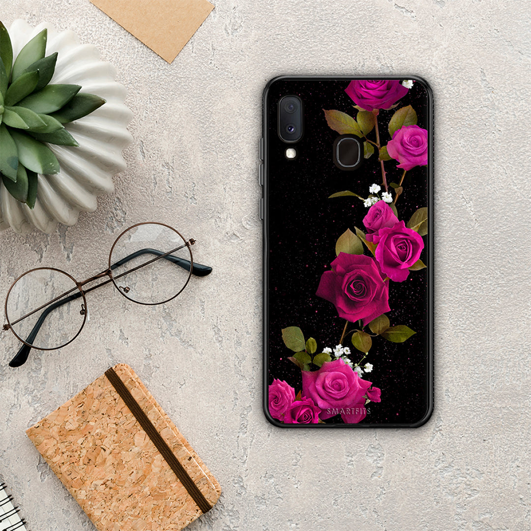 Flower Red Roses - Samsung Galaxy A30 θήκη