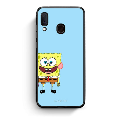 Samsung A20e Friends Bob θήκη από τη Smartfits με σχέδιο στο πίσω μέρος και μαύρο περίβλημα | Smartphone case with colorful back and black bezels by Smartfits