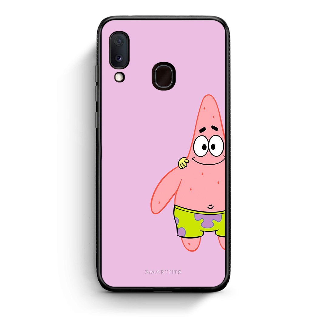 Samsung Galaxy A30  Friends Patrick θήκη από τη Smartfits με σχέδιο στο πίσω μέρος και μαύρο περίβλημα | Smartphone case with colorful back and black bezels by Smartfits