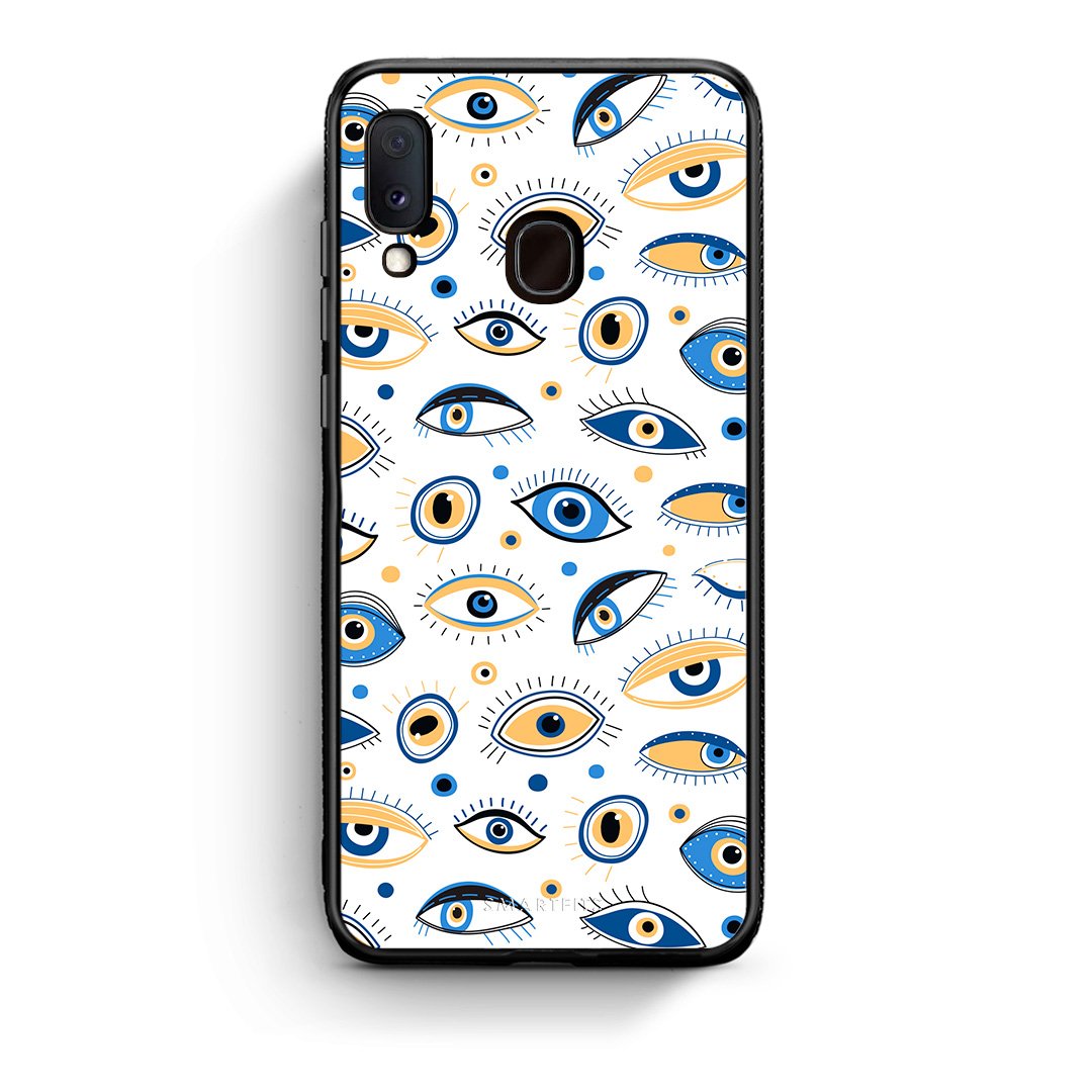 Samsung Galaxy A30 Ftou Ftou θήκη από τη Smartfits με σχέδιο στο πίσω μέρος και μαύρο περίβλημα | Smartphone case with colorful back and black bezels by Smartfits