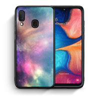 Thumbnail for Θήκη Samsung Galaxy A30 Rainbow Galaxy από τη Smartfits με σχέδιο στο πίσω μέρος και μαύρο περίβλημα | Samsung Galaxy A30 Rainbow Galaxy case with colorful back and black bezels