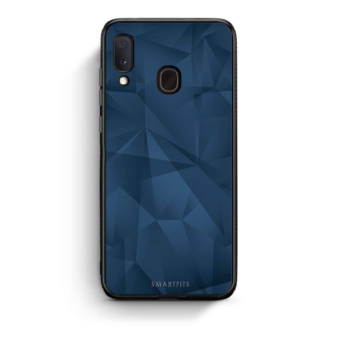 39 - Samsung A20e Blue Abstract Geometric case, cover, bumper