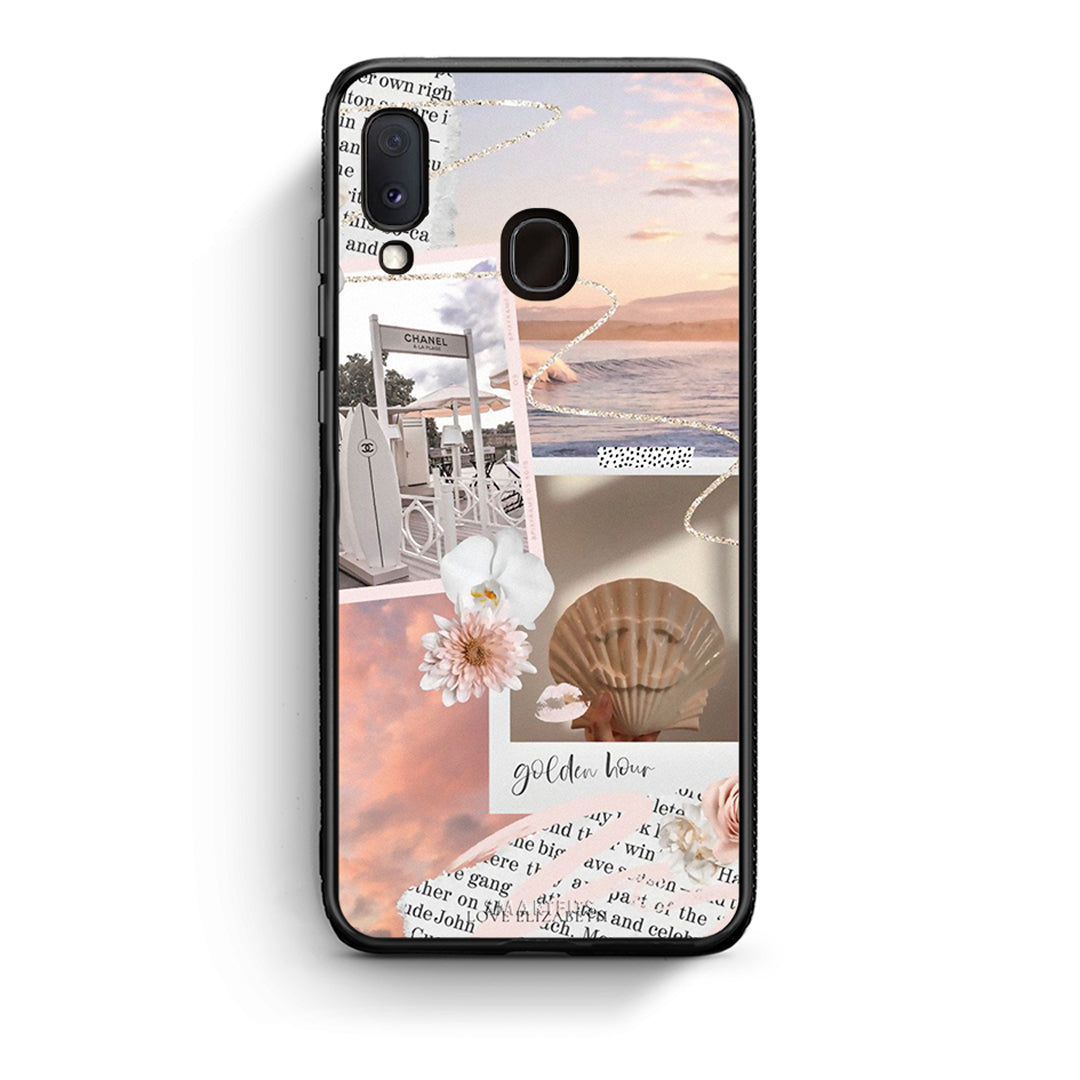 Samsung Galaxy A30 Golden Hour Θήκη Αγίου Βαλεντίνου από τη Smartfits με σχέδιο στο πίσω μέρος και μαύρο περίβλημα | Smartphone case with colorful back and black bezels by Smartfits