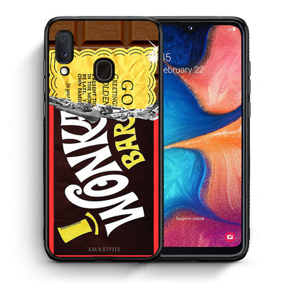 Θήκη Samsung Galaxy A30 Golden Ticket από τη Smartfits με σχέδιο στο πίσω μέρος και μαύρο περίβλημα | Samsung Galaxy A30 Golden Ticket case with colorful back and black bezels