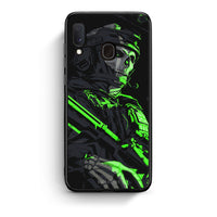 Thumbnail for Samsung Galaxy M20 Green Soldier Θήκη Αγίου Βαλεντίνου από τη Smartfits με σχέδιο στο πίσω μέρος και μαύρο περίβλημα | Smartphone case with colorful back and black bezels by Smartfits