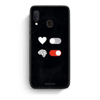 Thumbnail for Samsung Galaxy M20 Heart Vs Brain Θήκη Αγίου Βαλεντίνου από τη Smartfits με σχέδιο στο πίσω μέρος και μαύρο περίβλημα | Smartphone case with colorful back and black bezels by Smartfits
