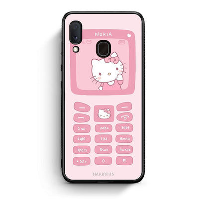 Samsung Galaxy A30 Hello Kitten Θήκη Αγίου Βαλεντίνου από τη Smartfits με σχέδιο στο πίσω μέρος και μαύρο περίβλημα | Smartphone case with colorful back and black bezels by Smartfits